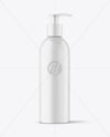 Matte Cosmetic Bottle with Pump Mockup