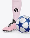 Full Soccer Kit w/ Mannequin Mockup - Half Side View