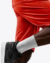 Afro-American Basketball Player Wearing Full Basketball Uniform Mockup