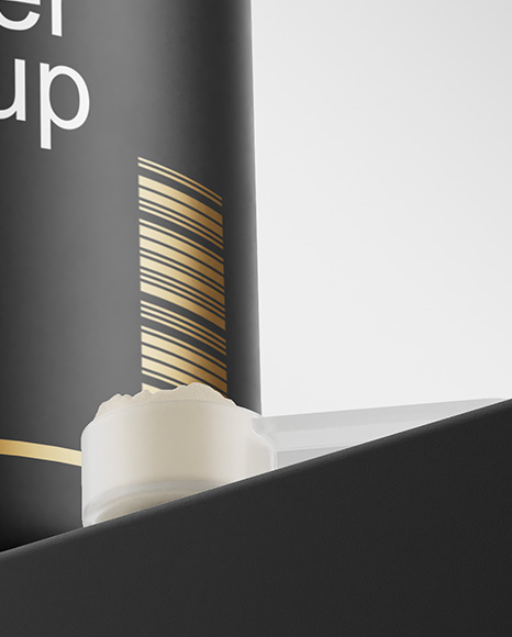 Matte Jar With Powder Mockup