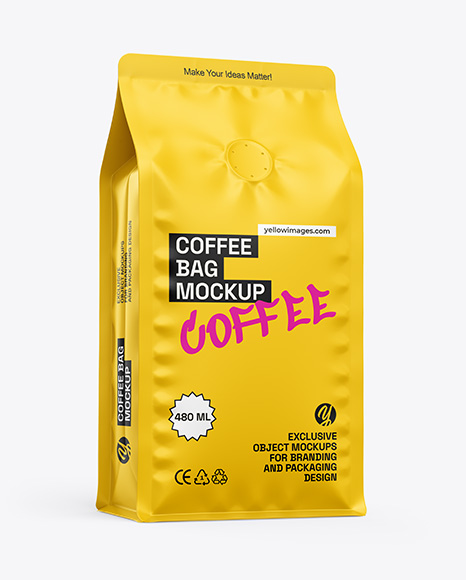 Matte Coffee Bag Mockup