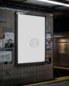 Framed Poster in Subway Mockup