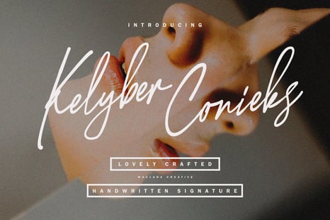 Kelyber Conieks Lovely Crafted Signature Font - Modern font