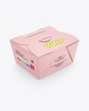 Paper Food Box in Sleeve Mockup
