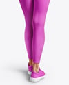 Woman Wearing a Crop Top and Leggings Mockup