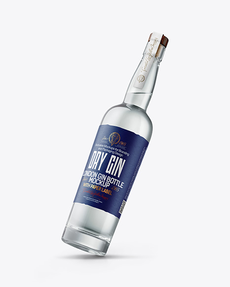 Tall Dry Gin Bottle Mockup - Packaging mockups