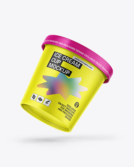 Matte Ice Cream Cup Mockup - Ice cream mockup