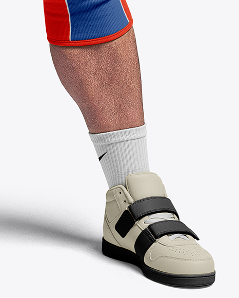 Man Wearing Weightlifing Suit with Medal Mockup