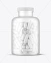 Frosted Pills Bottle Mockup
