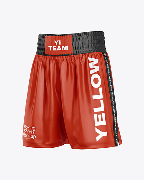 Boxing Shorts Mockup - Half Side View - Team mockup