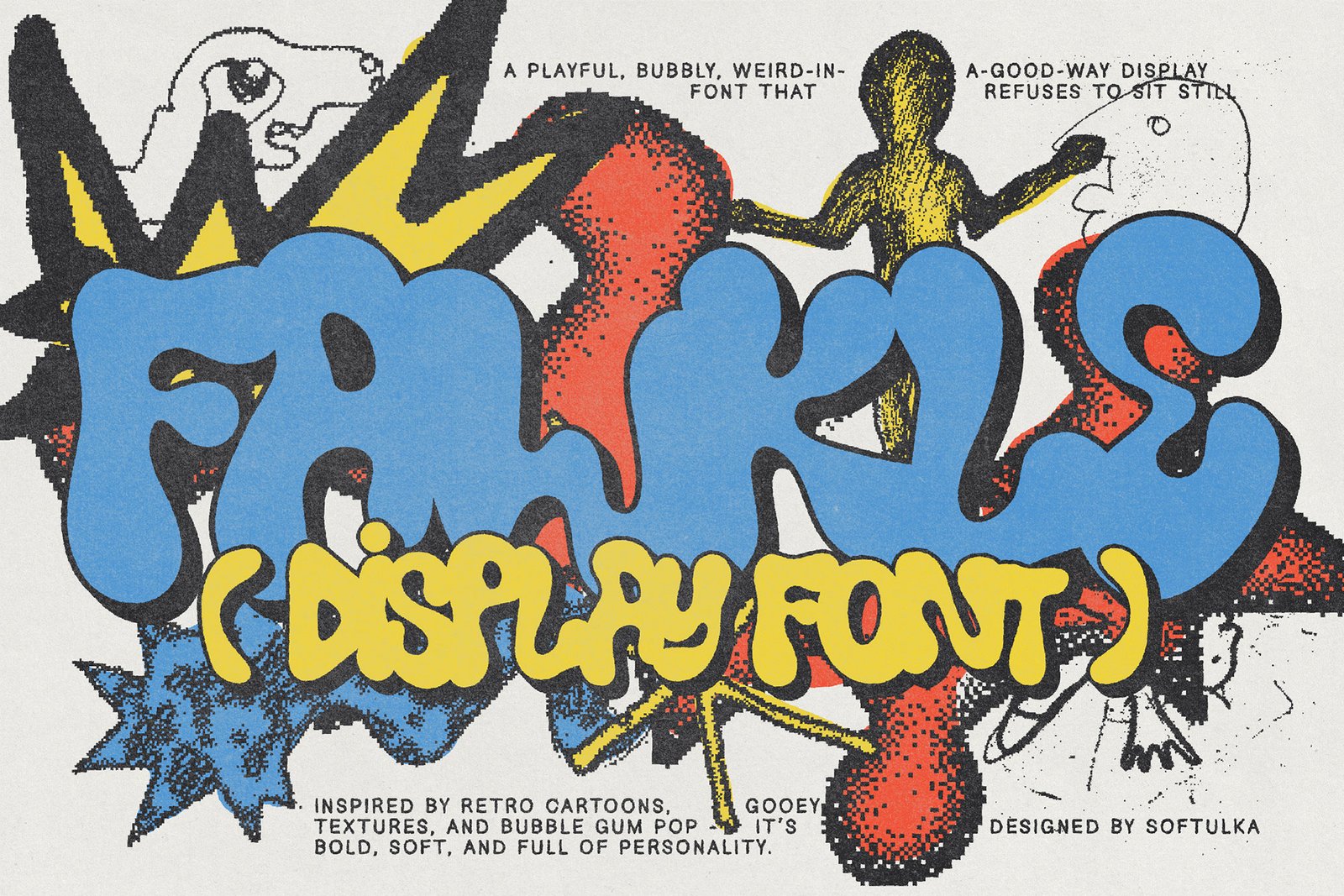 Fawkle – Wiggly, Bubbly, Weird Typeface