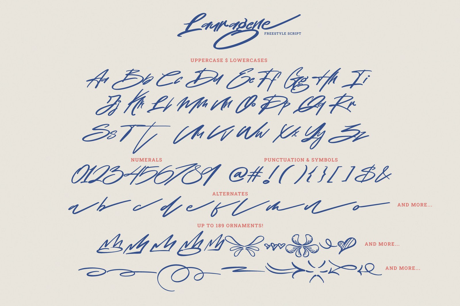 Lauragene | Freestyle Handwritten Script Font