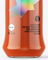 Glass Bottle with Tomato Juice Mockup