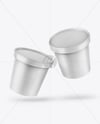 Two Kraft Paper Ice Cream Cups Mockup