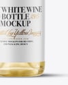 Clear Glass White Wine Bottle Mockup