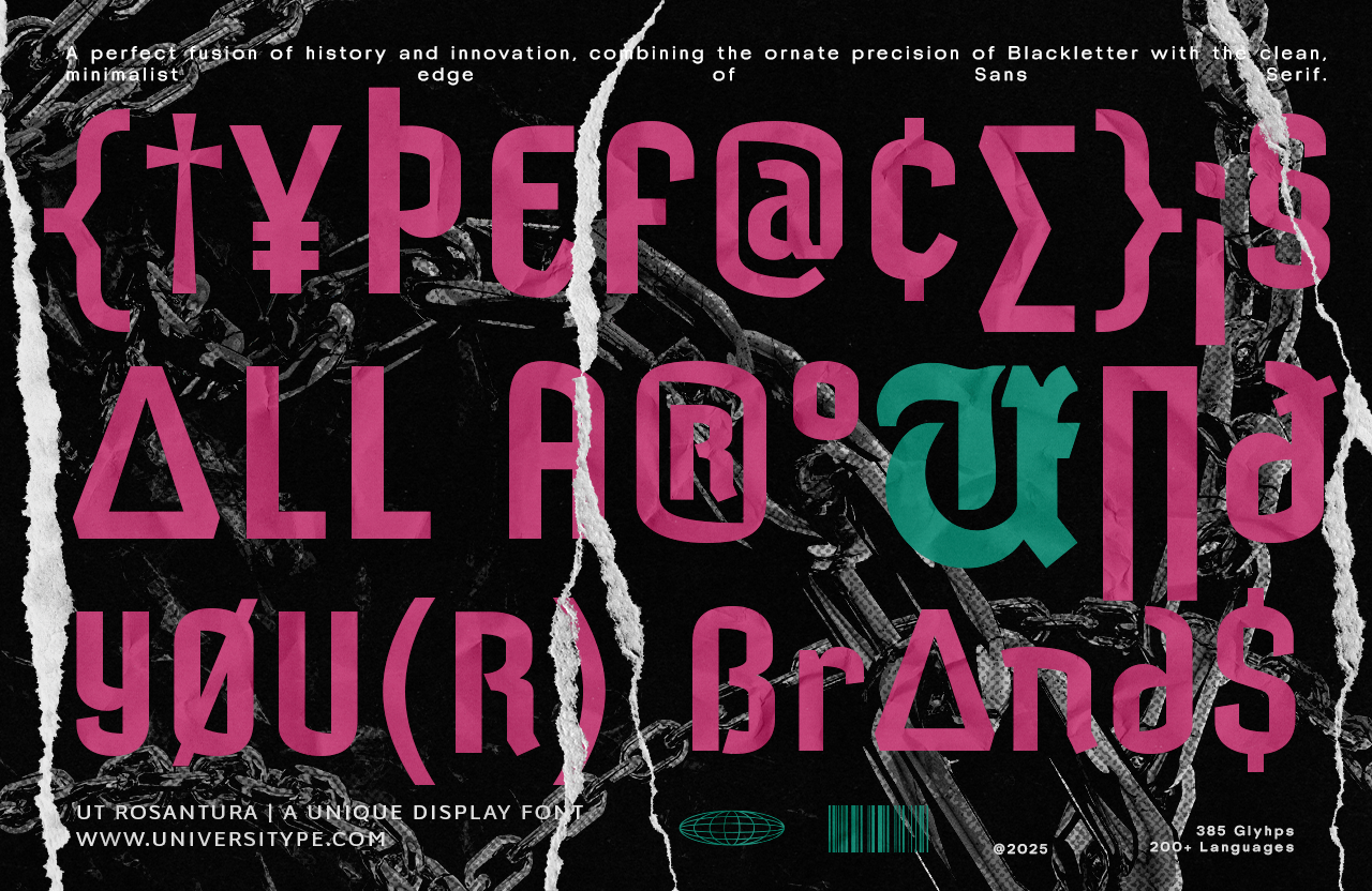 UT Rosantura - A Unique Display Font