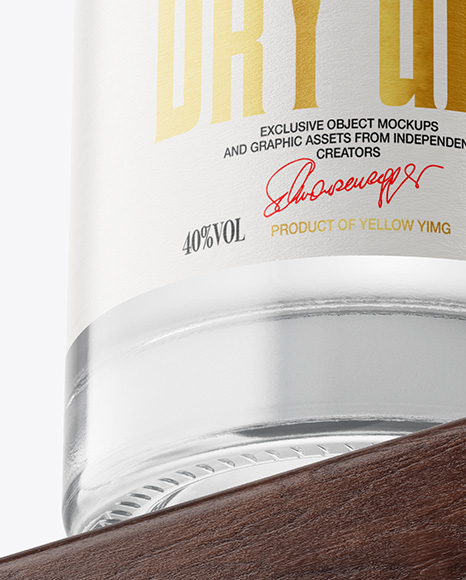 Dry Gin Bottle Mockup