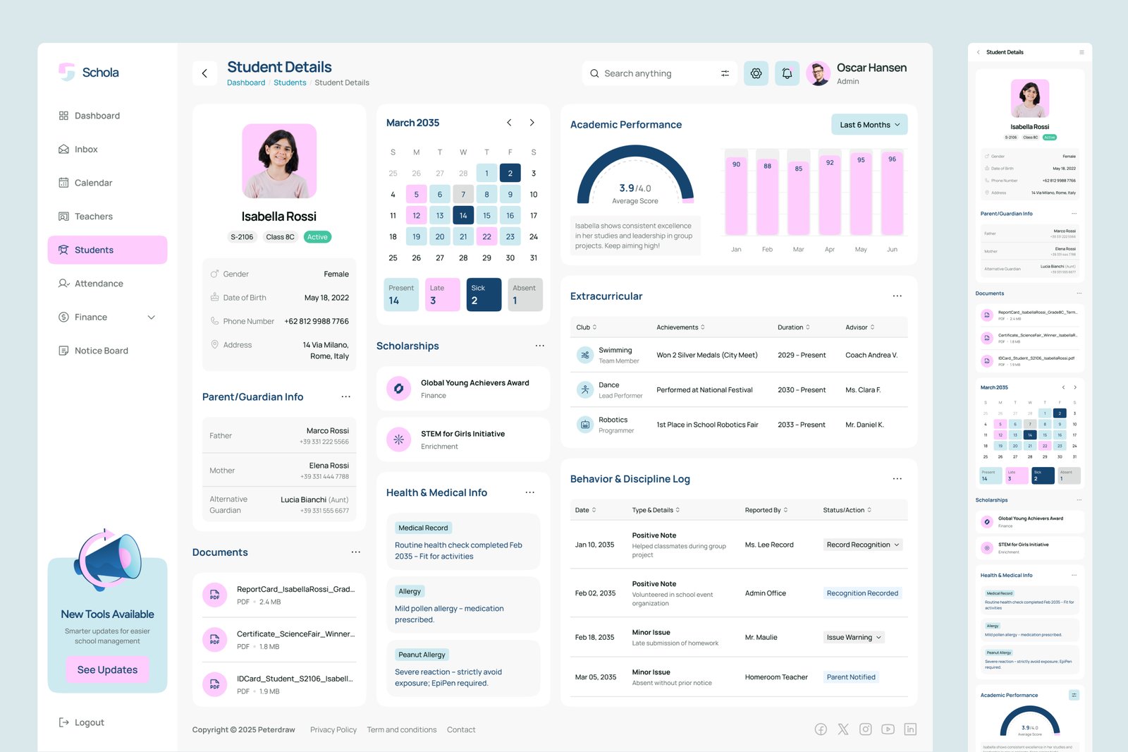 Schola – School Management Dashboard Figma Template