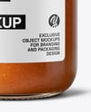 Clear Glass Jar with Lobster Bisque Mockup