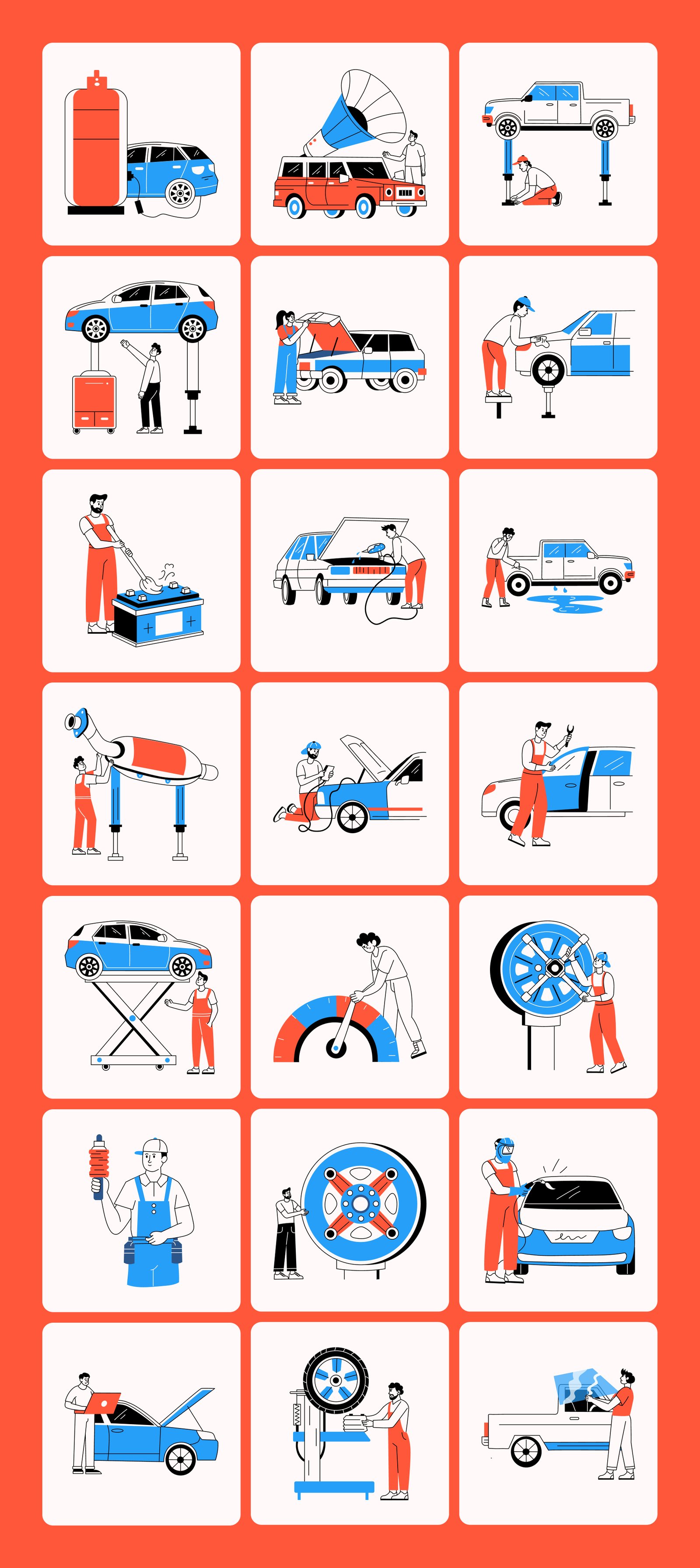 Car Illustration Art Set