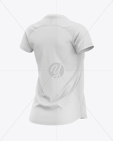 Women's Jersey Mockup - Back Half Side View