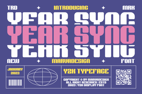Year Sync Font - Tech font