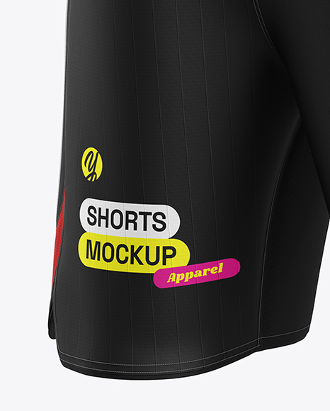 Shorts Mockup – Back Half Side View