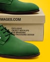 Pair of Suede Derby With Box Mockup