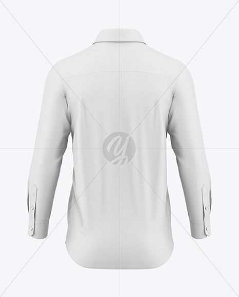Men's Long Sleeve Shirt Mockup - Back View