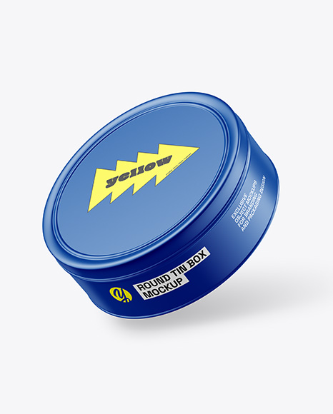 Matte Round Tin Box Mockup
