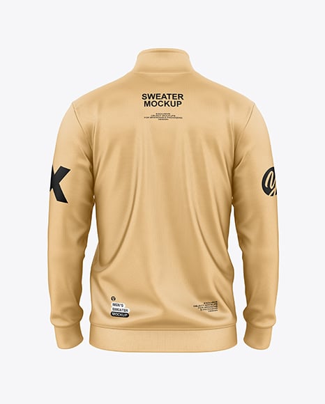 Zip Sweatshirt Mockup - Back View