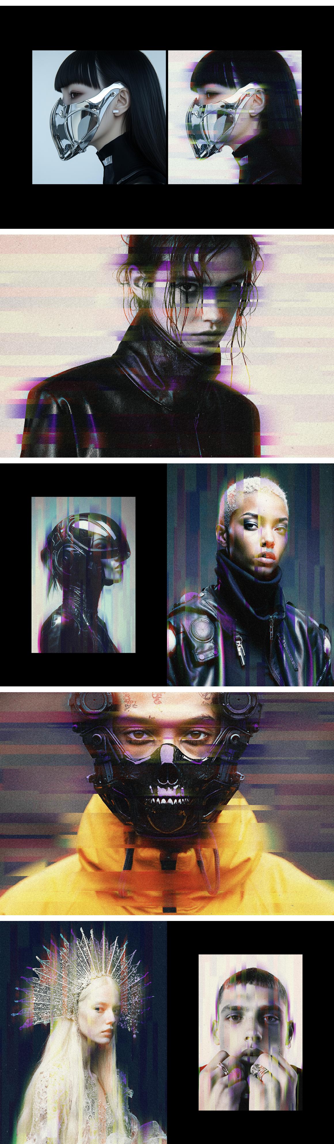 Blurred Glitch Photo Effect