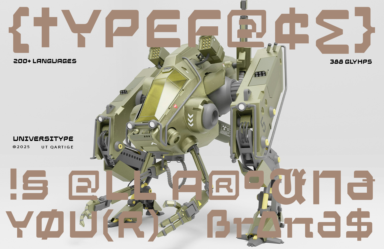 UT Qartige - A Techno-futurisic Font