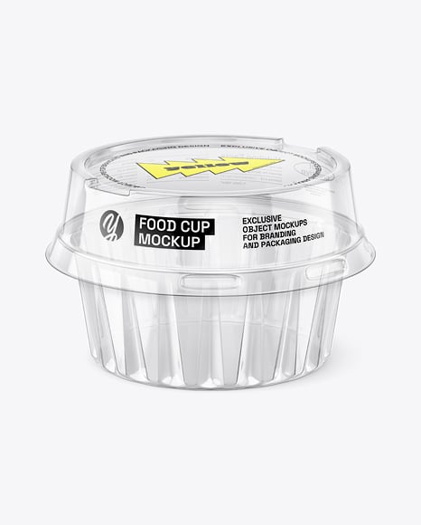 Clear Plastic Dessert Cup Mockup