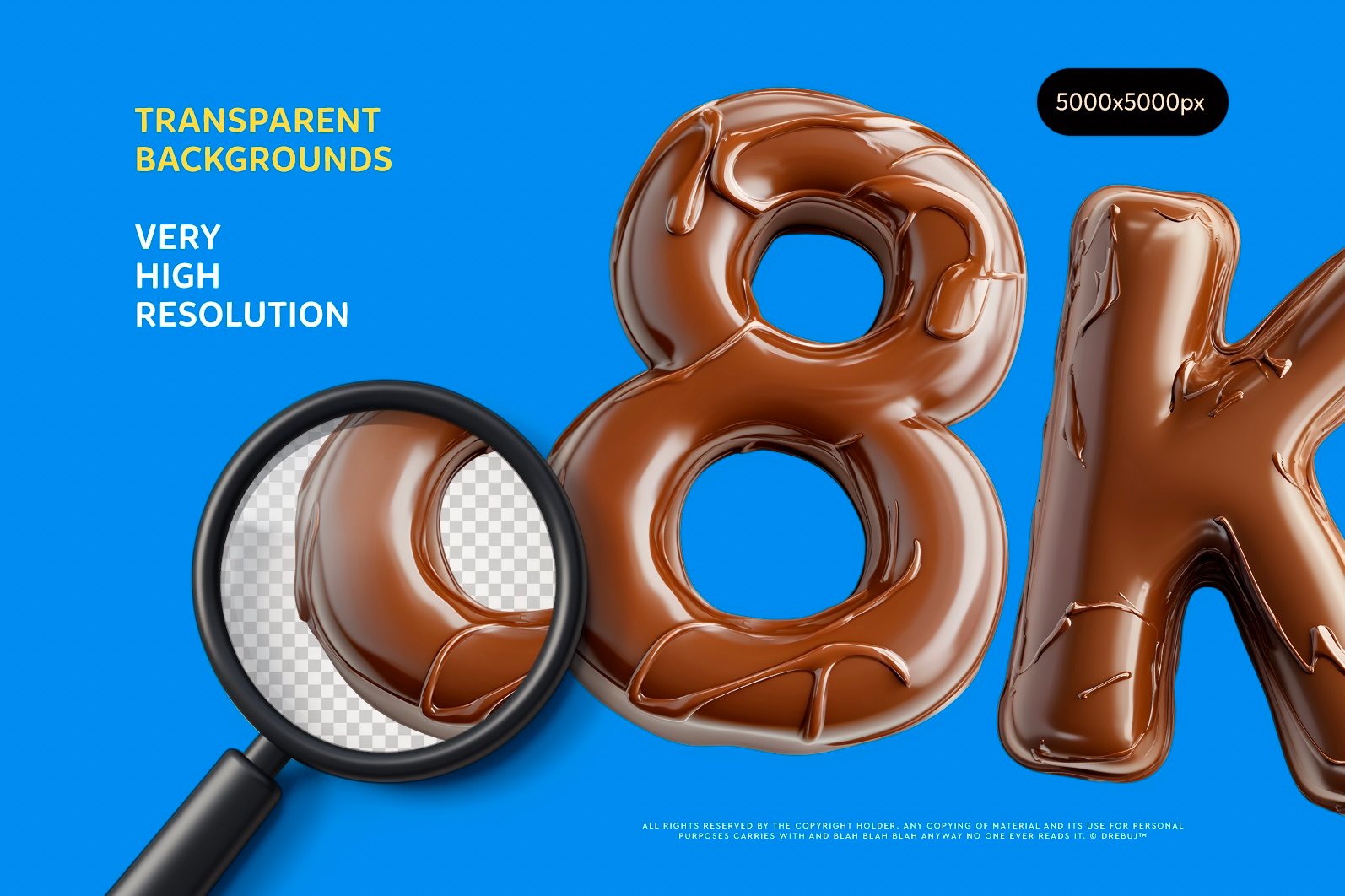 Mister Chocolate Font : Geometric 3D Alphabet PNG