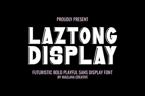 Laztong Futuristic Bold Playful Sans Font - Fonts