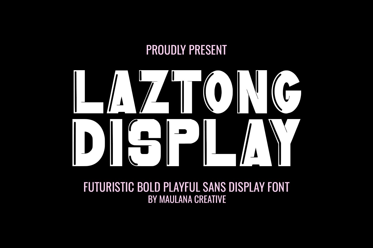 Laztong Futuristic Bold Playful Sans Font