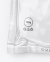 Clear Plastic Flow-Pack with Beef Steak Mockup