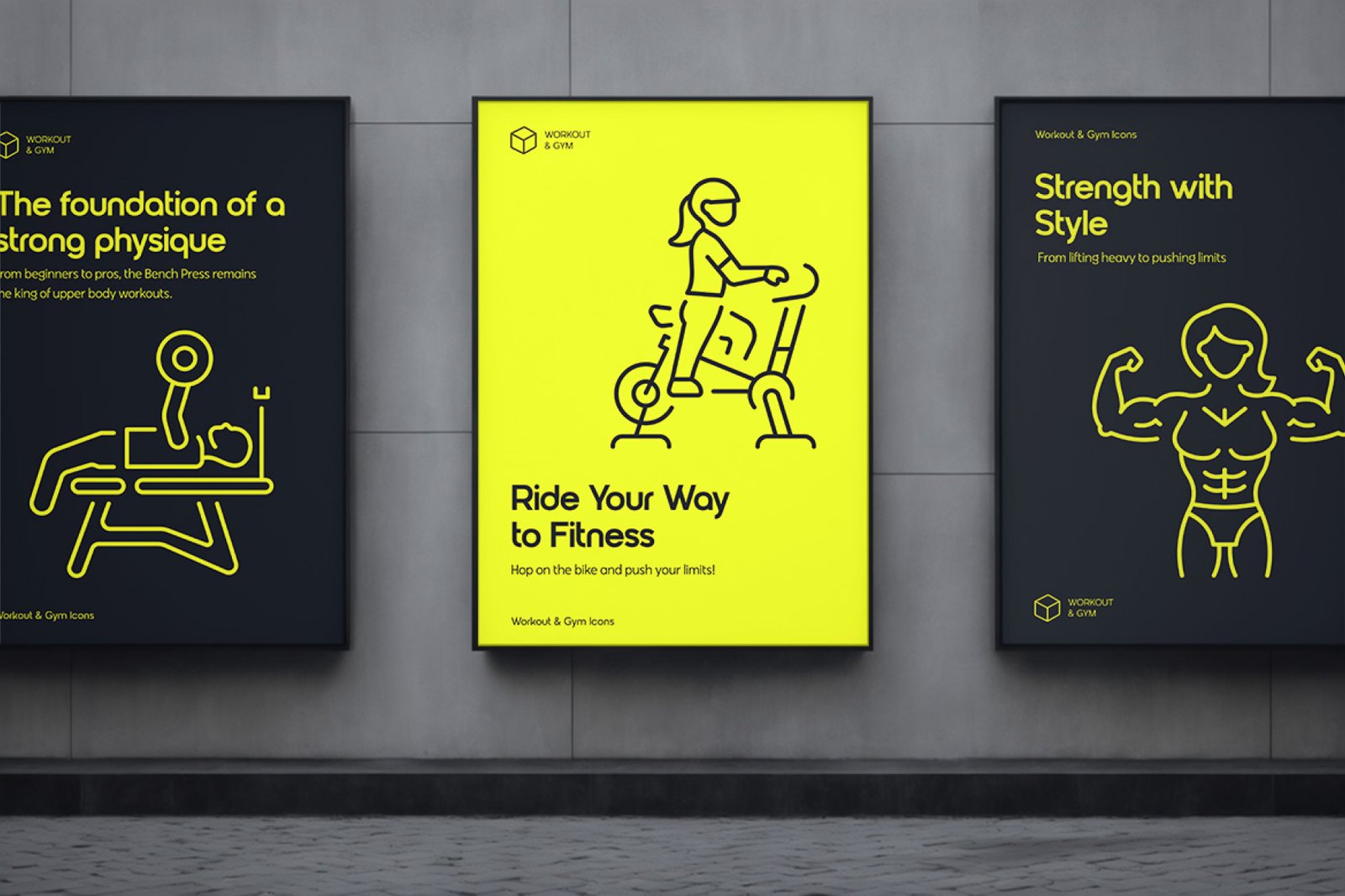 Workout and Gym Icon Set