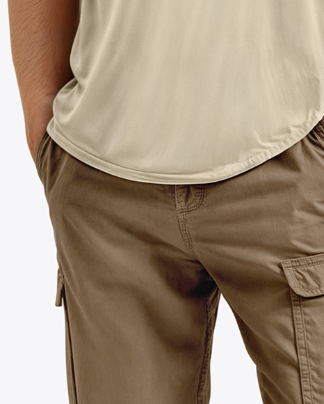 Man Wearing a T-shirt and Pants Mockup