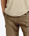 Man Wearing a T-shirt and Pants Mockup