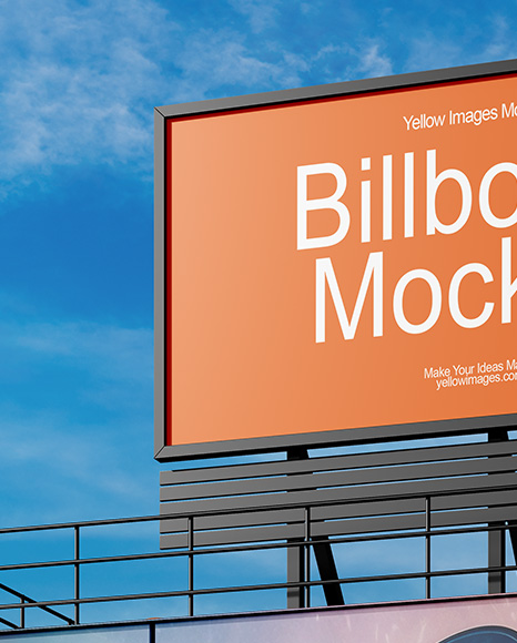 Billboard on the City Street Mockup