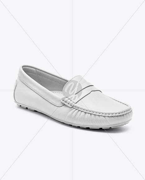 Women's Leather Moccasin Mockup