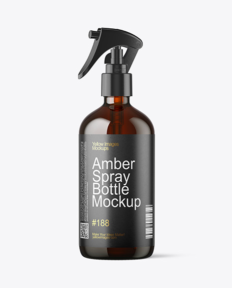 Amber Spray Bottle Mockup
