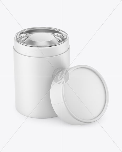 Paper Tube with Tea Mockup