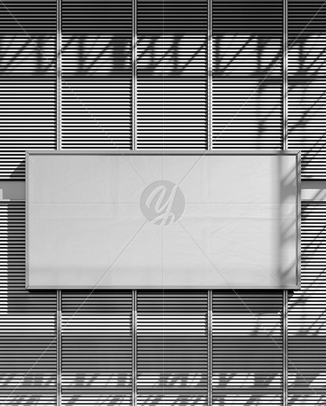 Street Billboard on a Wall Mockup