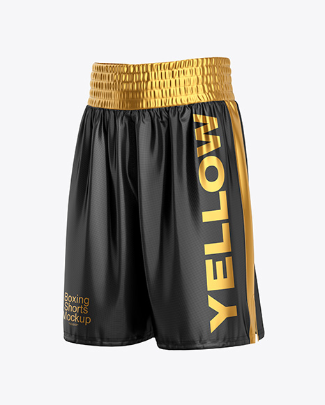 Boxing Shorts Mockup - Half Side View