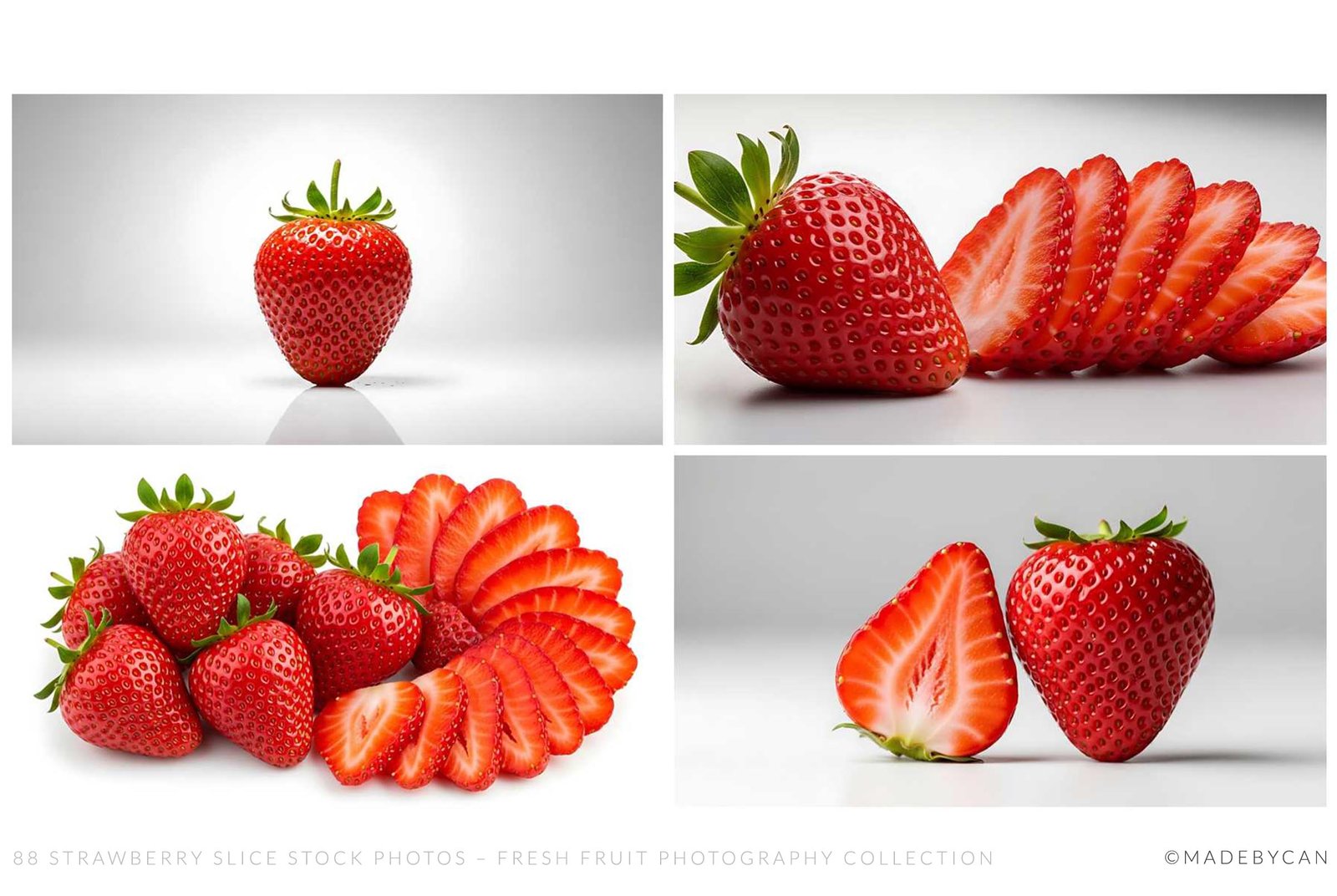 88 Strawberry Slice Stock Photos – Fresh Fruit Photography Collection
