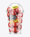 Plastic Cup with Cherry Tomatoes Mockup