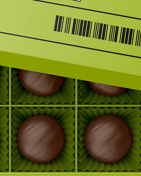 Box of Chocolate Sweets Mockup